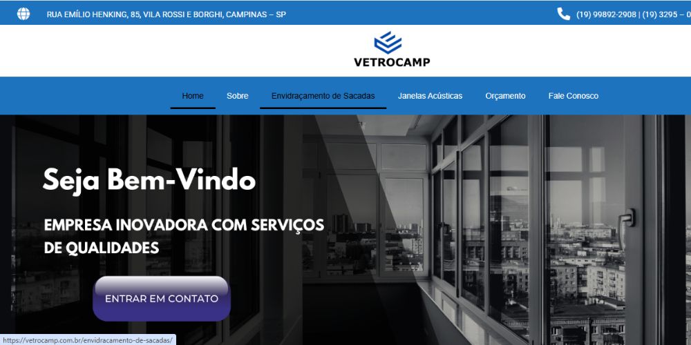 Site Institucional - VetroCamp