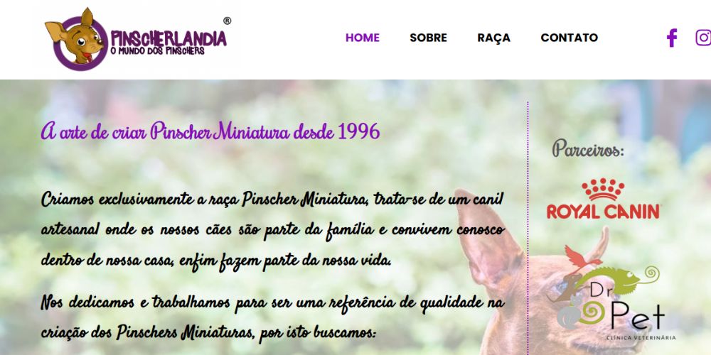 Site Institucional - Pinscherlandia